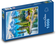 Dům u jezera Puzzle 1000 dílků - 60 x 46 cm