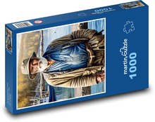 Fischer am See Puzzle 1000 Teile - 60 x 46 cm