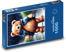 Miś w deszczu Puzzle 1000 elementów - 60x46 cm