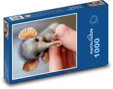 Elephant on hand Puzzle 1000 pieces - 60 x 46 cm 
