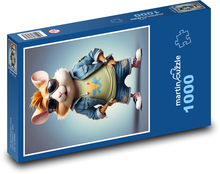 Hamster in glasses Puzzle 1000 pieces - 60 x 46 cm 