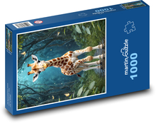 Žirafa v džungli Puzzle 1000 dílků - 60 x 46 cm