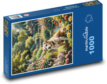 Pes pri rybníku Puzzle 1000 dielikov - 60 x 46 cm 