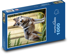 Wilk w lesie Puzzle 1000 elementów - 60x46 cm
