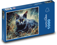 Schwarze Katze Puzzle 1000 Teile - 60 x 46 cm
