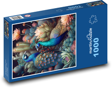 Pávi Puzzle 1000 dielikov - 60 x 46 cm 