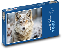 Schneewolf Puzzle 1000 Teile - 60 x 46 cm