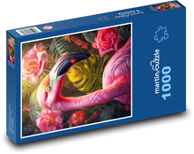 Ružový plameniak Puzzle 1000 dielikov - 60 x 46 cm 