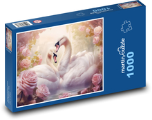 Schwäne Puzzle 1000 Teile - 60 x 46 cm