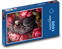 Schwarzer Kakadu-Papagei Puzzle 1000 Teile - 60 x 46 cm