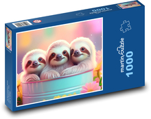 Faultierfamilie Puzzle 1000 Teile - 60 x 46 cm