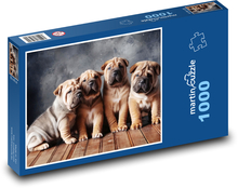 Psi - štěňata Puzzle 1000 dílků - 60 x 46 cm