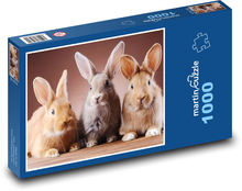 Króliki Puzzle 1000 elementów - 60x46 cm