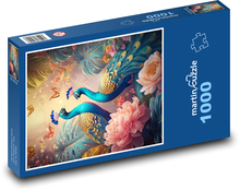 Pfauenfantasie Puzzle 1000 Teile - 60 x 46 cm