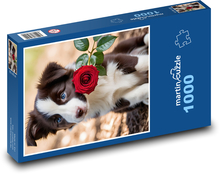 Border Collie - Welpe Puzzle 1000 Teile - 60 x 46 cm