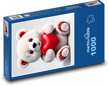 Medvídek k Valentýnu Puzzle 1000 dílků - 60 x 46 cm