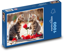 Prezent walentynkowy - Kocięta Puzzle 1000 elementów - 60x46 cm