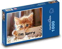Kätzchen - Entschuldigung Puzzle 1000 Teile - 60 x 46 cm