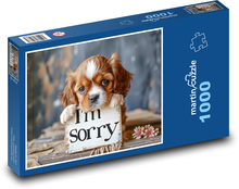Pejsek s omluvou Puzzle 1000 dílků - 60 x 46 cm
