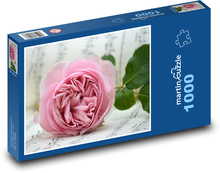 Růžová růže Puzzle 1000 dílků - 60 x 46 cm