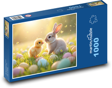 Králik a kurča Puzzle 1000 dielikov - 60 x 46 cm 
