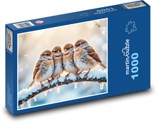Ptáci v zimě Puzzle 1000 dílků - 60 x 46 cm