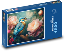 Ledňáček - pták Puzzle 1000 - 60x46 cm