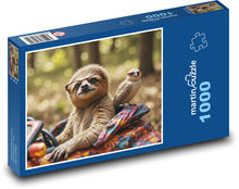 Lenochod v autě Puzzle 1000 dílků - 60 x 46 cm