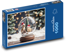 Świąteczna dekoracja - kula śnieżna Puzzle 1000 elementów - 60x46 cm