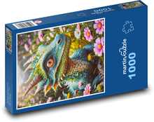 The dragon in the flowers Puzzle 1000 pieces - 60 x 46 cm 