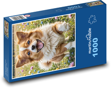 Wiesenblumenhund Puzzle 1000 Teile - 60 x 46 cm