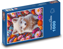 Lis w kwiatach Puzzle 1000 elementów - 60x46 cm