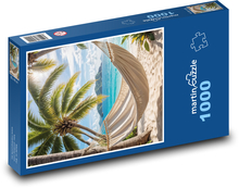 Hamak na plaży Puzzle 1000 elementów - 60x46 cm