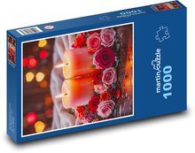 Candles and roses Puzzle 1000 pieces - 60 x 46 cm 