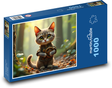 Kreslená kočka Puzzle 1000 dílků - 60 x 46 cm