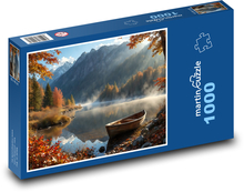 Łódź na jeziorze Puzzle 1000 elementów - 60x46 cm