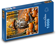 Sova a dýně Puzzle 1000 dílků - 60 x 46 cm