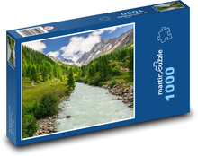 Berge - Fluss Puzzle 1000 Teile - 60 x 46 cm