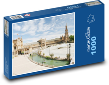 Plac Hiszpański - Sewilla Puzzle 1000 elementów - 60x46 cm