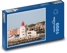 Latarnia morska - port Puzzle 1000 elementów - 60x46 cm