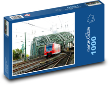 Kolín nad Rýnem - železniční most Puzzle 1000 dílků - 60 x 46 cm