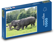 Rhinoceros Puzzle 1000 pieces - 60 x 46 cm 