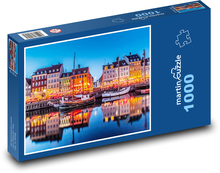 Nyhavn Harbour District, Kopenhaga, Dania Puzzle 1000 elementów - 60x46 cm