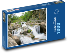 Vodopád v lese Puzzle 1000 dílků - 60 x 46 cm