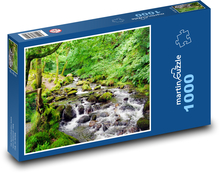 Vodopád v lese Puzzle 1000 dielikov - 60 x 46 cm 