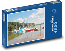 Lodě v přístavu Puzzle 1000 dílků - 60 x 46 cm