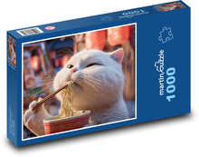 Katze und Nudeln Puzzle 1000 Teile - 60 x 46 cm