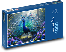 Pfau Puzzle 1000 Teile - 60 x 46 cm