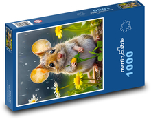 Myš v dešti Puzzle 1000 dílků - 60 x 46 cm