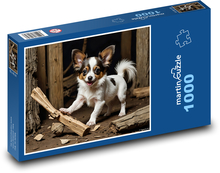 Hund - Papillon Puzzle 1000 Teile - 60 x 46 cm